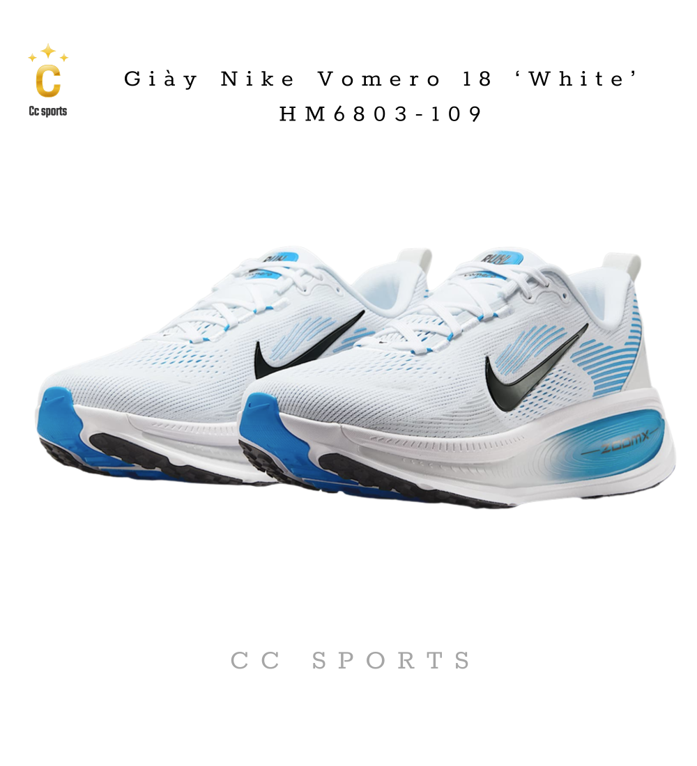 Nike - Giày chạy bộ thể thao Nam Vomero 18 Men's Road Running Shoes