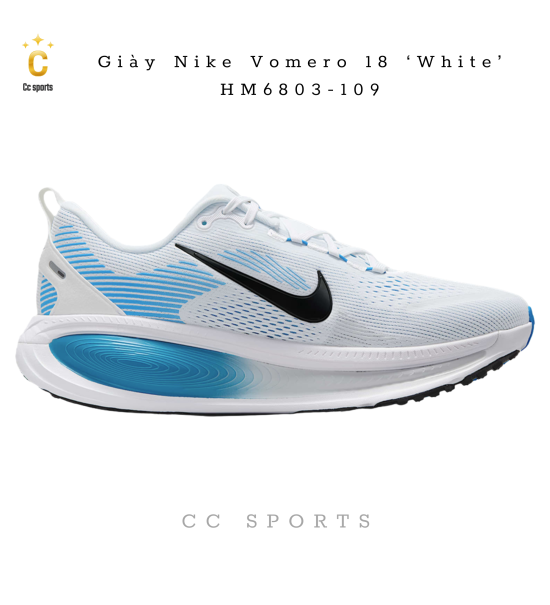 Nike - Giày chạy bộ thể thao Nam Vomero 18 Men's Road Running Shoes