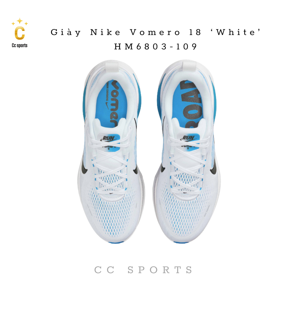 Nike - Giày chạy bộ thể thao Nam Vomero 18 Men's Road Running Shoes