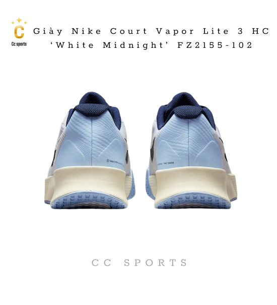 Giày Nike Court Vapor Lite 3 HC ‘White Midnight’ FZ2155-102