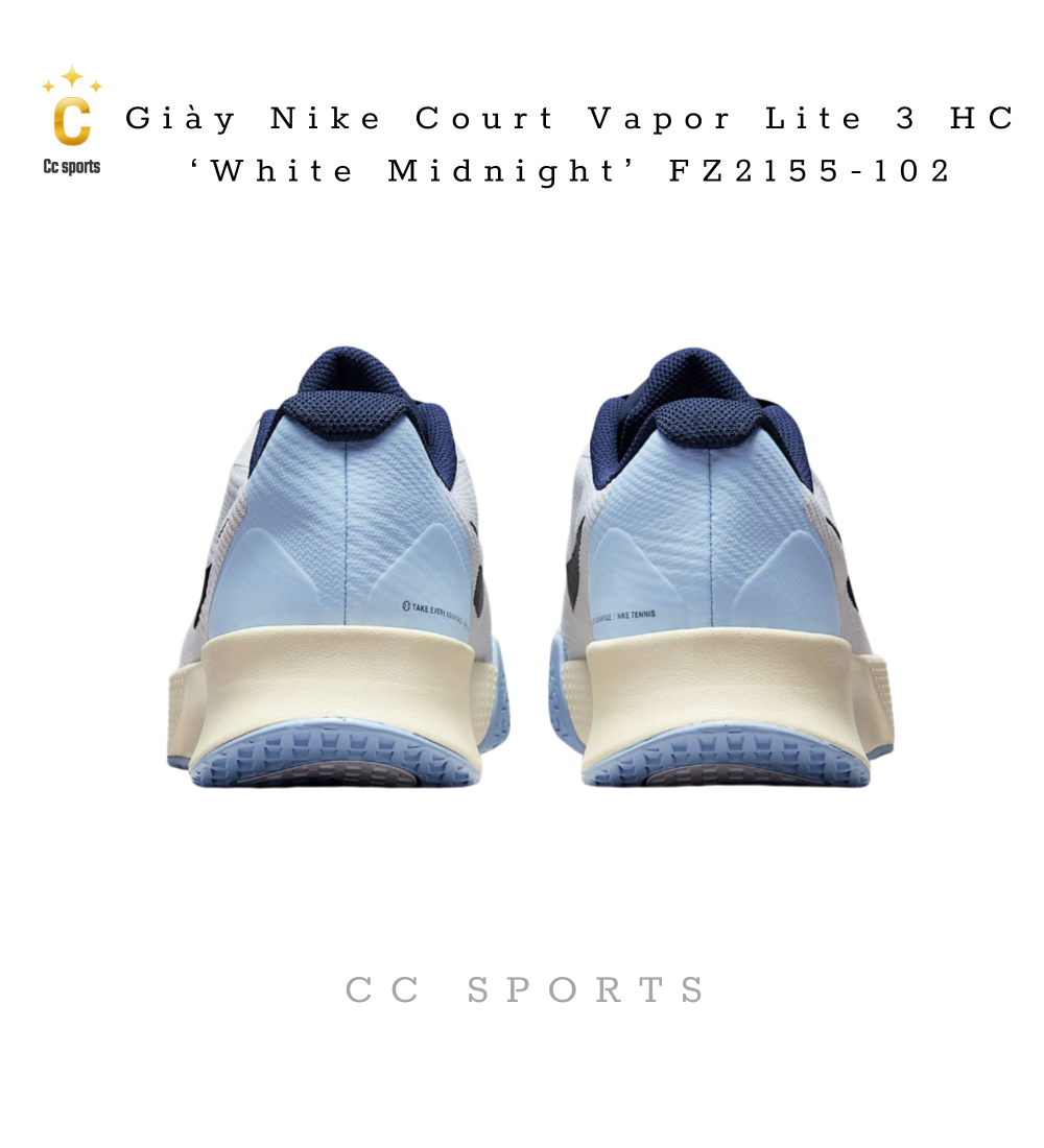 Giày Nike Court Vapor Lite 3 HC ‘White Midnight’ FZ2155-102