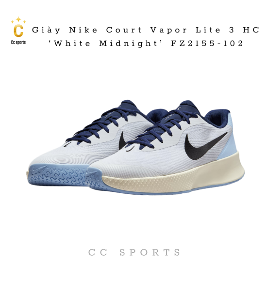 Giày Nike Court Vapor Lite 3 HC ‘White Midnight’ FZ2155-102