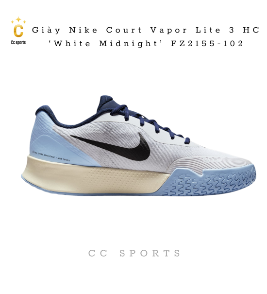 Giày Nike Court Vapor Lite 3 HC ‘White Midnight’ FZ2155-102