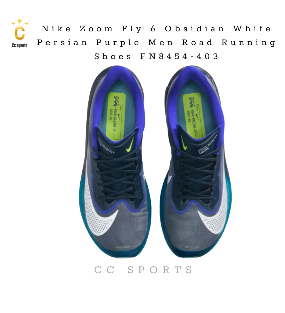 Nike Zoom Fly 6 Obsidian White Persian Purple Men Road Running Shoes FN8454-403