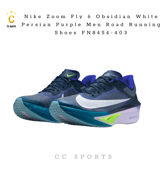 Nike Zoom Fly 6 Obsidian White Persian Purple Men Road Running Shoes FN8454-403