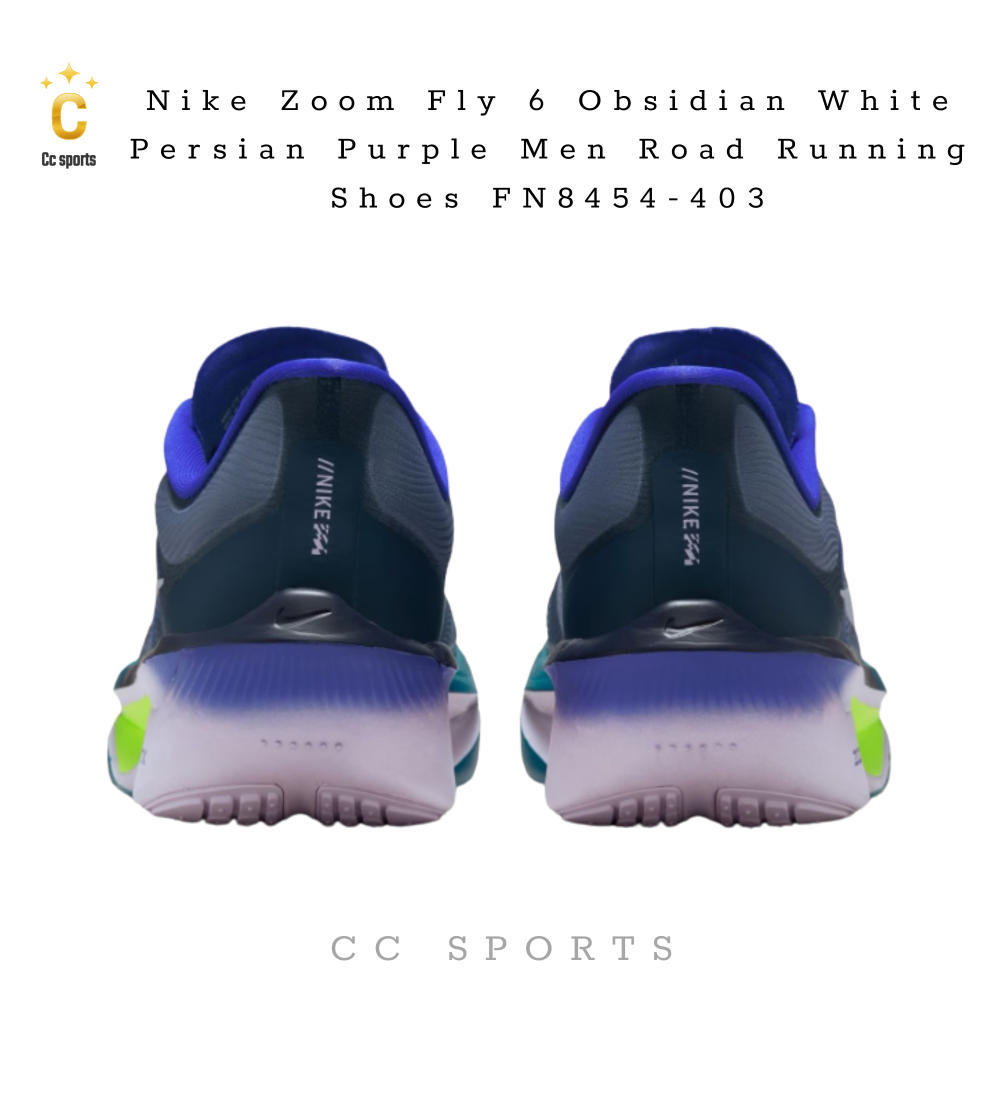 Nike Zoom Fly 6 Obsidian White Persian Purple Men Road Running Shoes FN8454-403