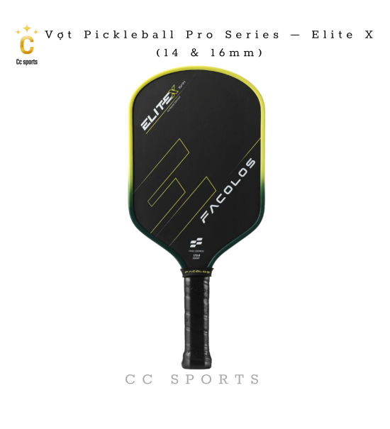 Vợt Pickleball Pro Series – Elite X (14 & 16mm)