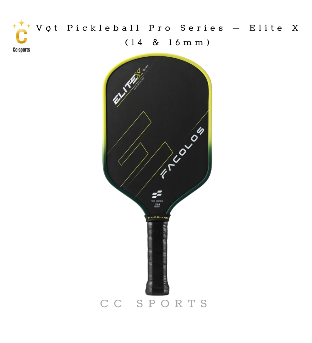 Vợt Pickleball Pro Series – Elite X (14 & 16mm)