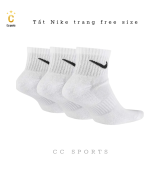 Tất Nike  Đen - Trắng Free  Size