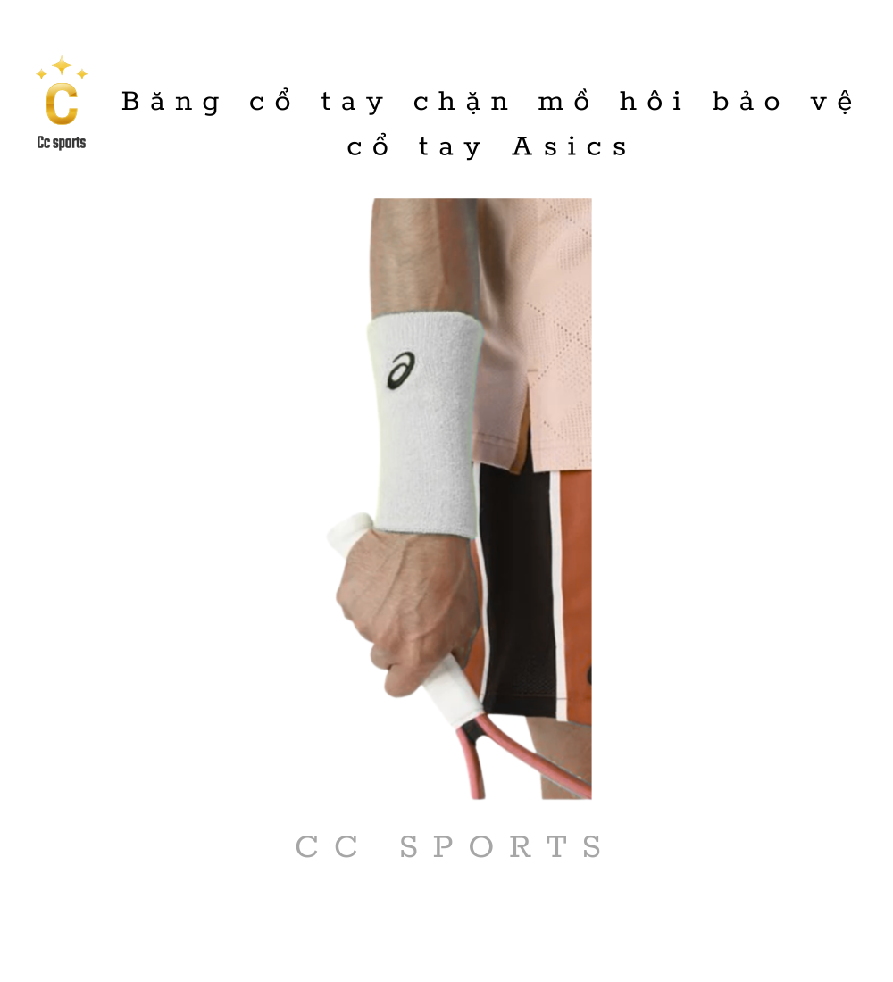 Băng cổ tay chặn mồ hôi bảo vệ cổ tay Asics