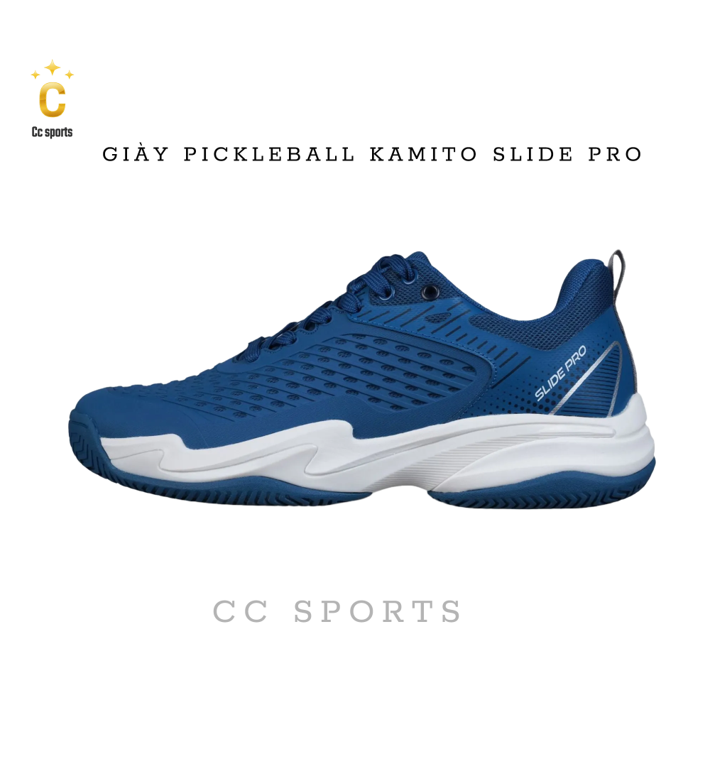 Giày Pickleball Kamito Slide Pro xanh đậm