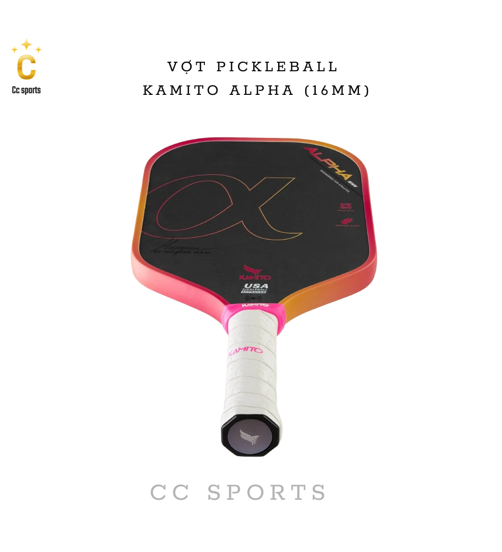Vợt Pickleball Kamito Alpha (16mm)