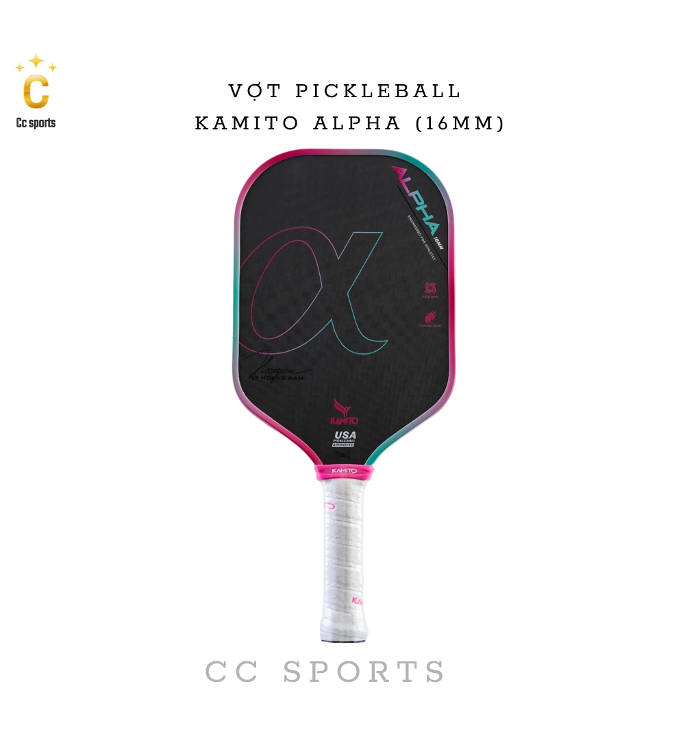 Vợt Pickleball Kamito Alpha (16mm)