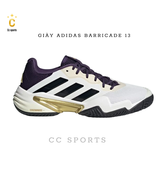 Giày Tennis/Pickleball Adidas Barricade 13 ‘Core White’