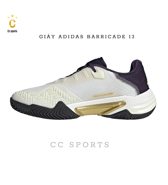 Giày Tennis/Pickleball Adidas Barricade 13 ‘Core White’