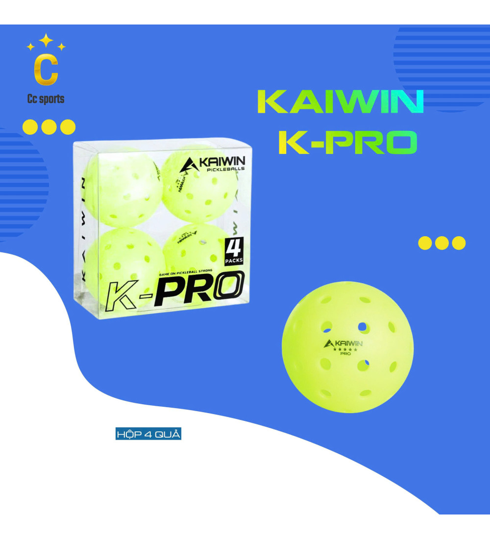 KAIWIN PRO – Bóng Pickleball hộp 4 quả
