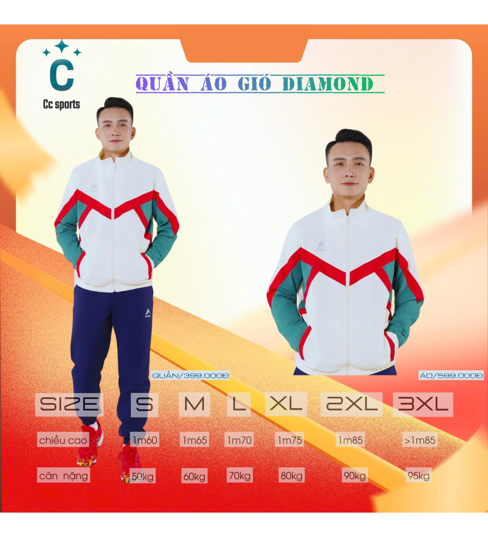 Áo Gió Thể Thao KAIWIN DIAMOND