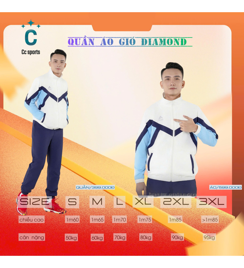 Áo Gió Thể Thao KAIWIN DIAMOND