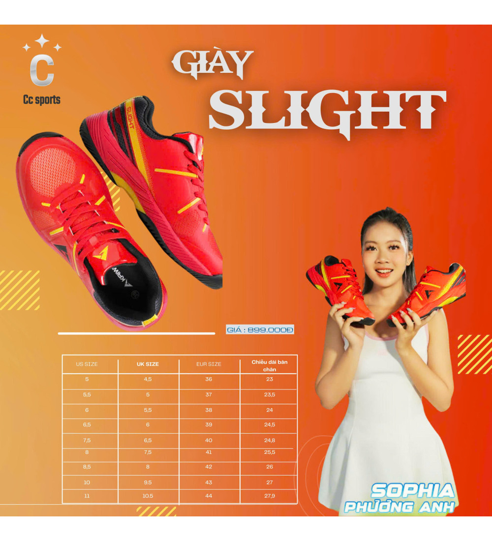 Giày Thể Thao Pickleball Kaiwin Slight