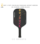 Set 2 Vợt Pickleball Facolos Paddles Sport Series- Ex Power- 14MM - Black