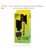 Set 2 Vợt Pickleball Facolos Paddles Sport Series- Ex Power- 14MM - Black