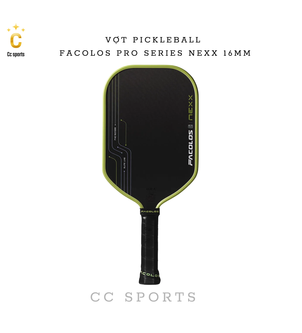 Vợt Pickleball Facolos Pro Series Nexx 16MM