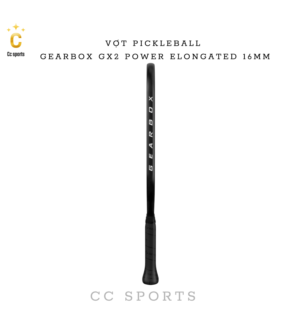 Vợt Pickleball GEARBOX GX2 Power Elongated 16MM