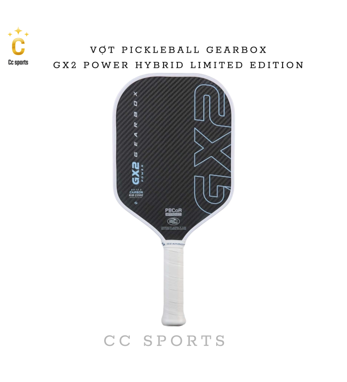 Vợt Pickleball GEARBOX GX2 Power Hybrid Limited Edition 16MM