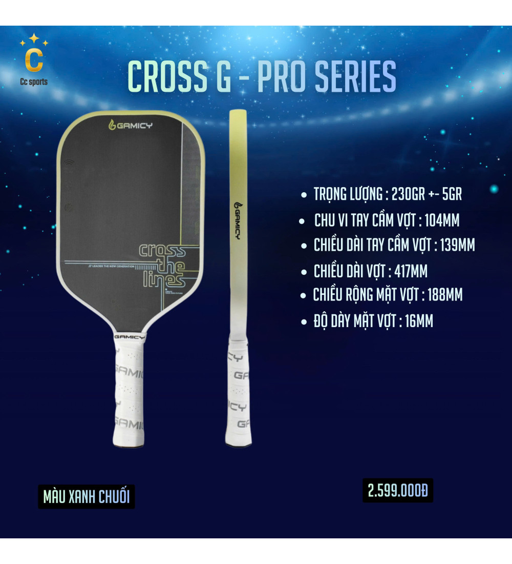 Vợt Pickleball Gamicy Cross G-Pro Series  16mm