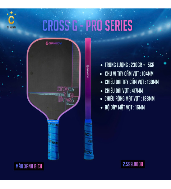 Vợt Pickleball Gamicy Cross G-Pro Series  16mm