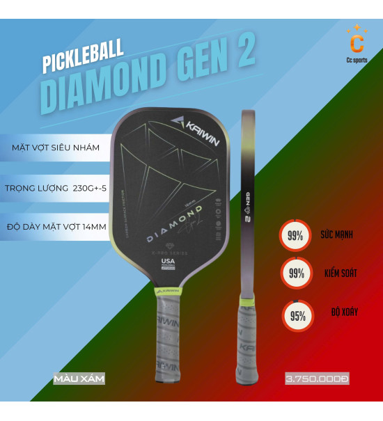 Vợt Pickleball Kaiwin Diamond Gen 2
