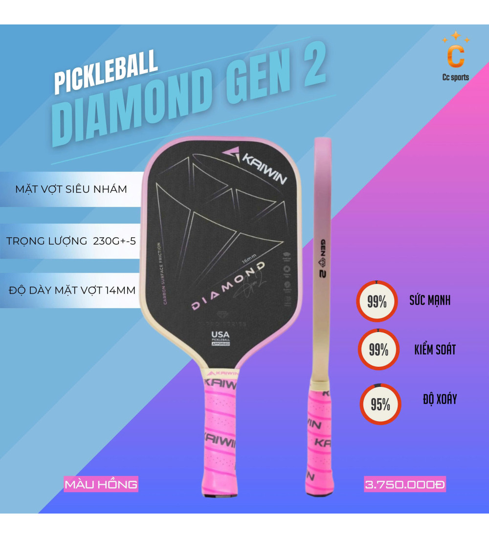 Vợt Pickleball Kaiwin Diamond Gen 2