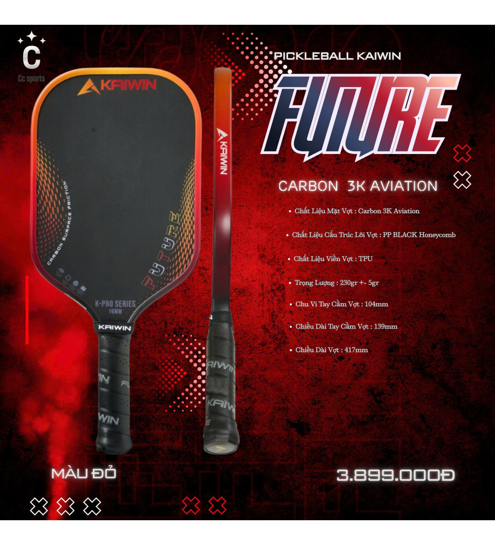 Vợt Pickleball Kaiwin Future T700 16mm