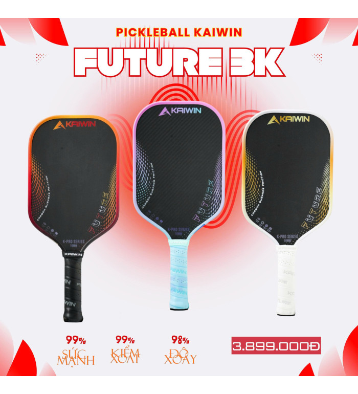 Vợt Pickleball Kaiwin Future 3K 16mm