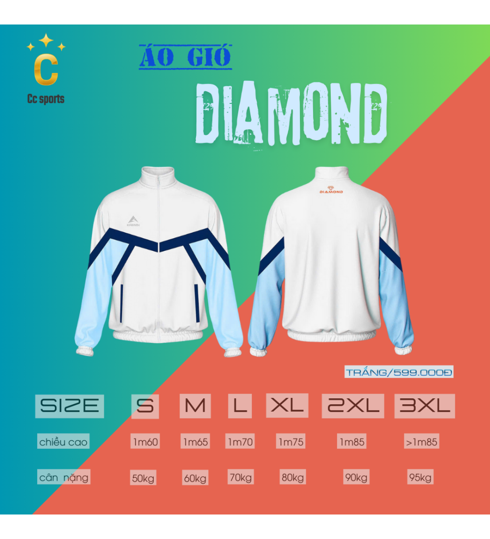 Áo Gió Thể Thao KAIWIN DIAMOND