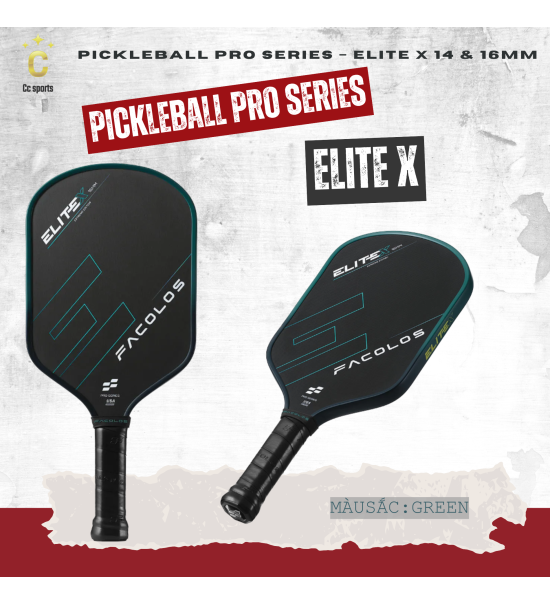Vợt Pickleball Pro Series – Elite X (14 & 16mm)