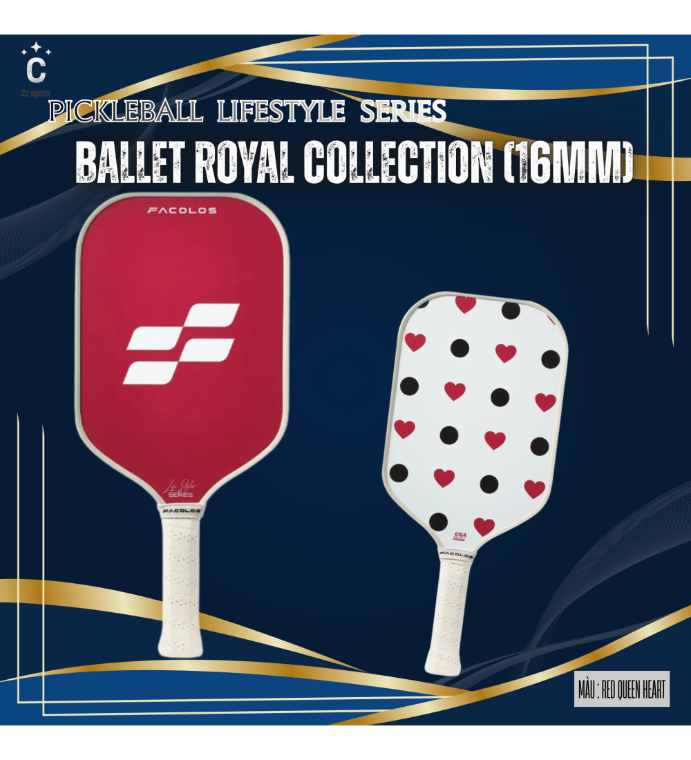 Vợt Pickleball Lifestyle Series – Ballet Royal Collection (16mm)