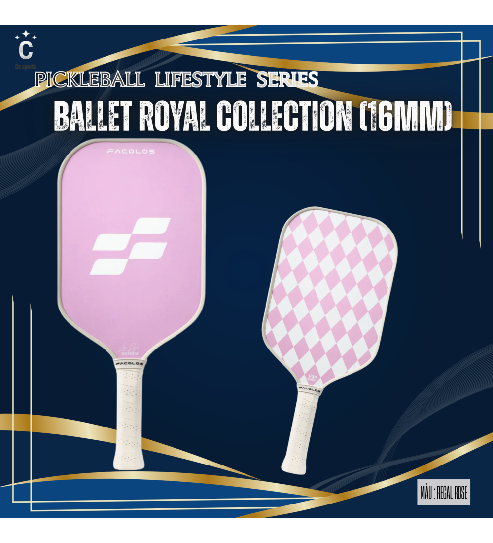 Vợt Pickleball Lifestyle Series – Ballet Royal Collection (16mm)