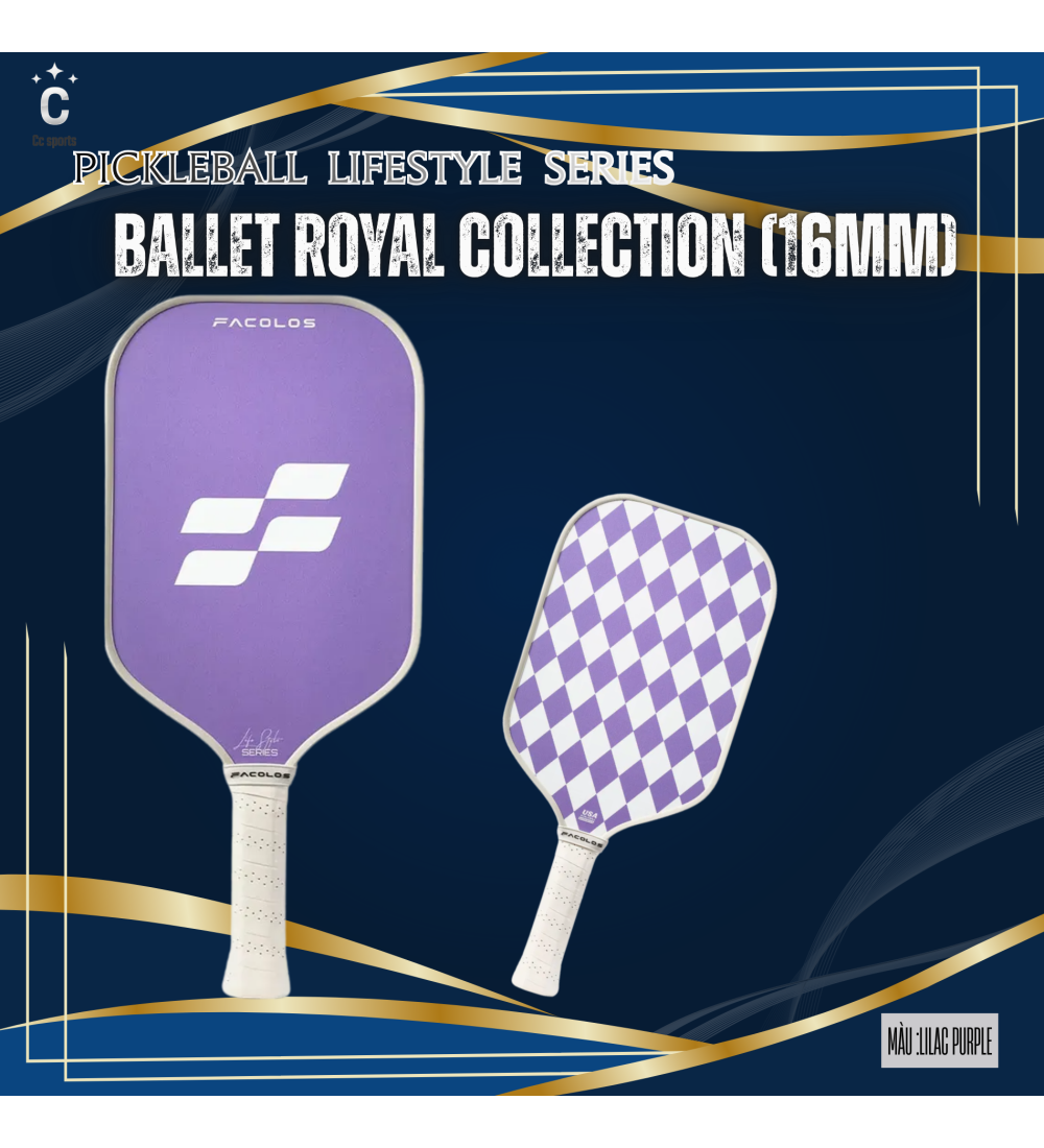 Vợt Pickleball Lifestyle Series – Ballet Royal Collection (16mm)