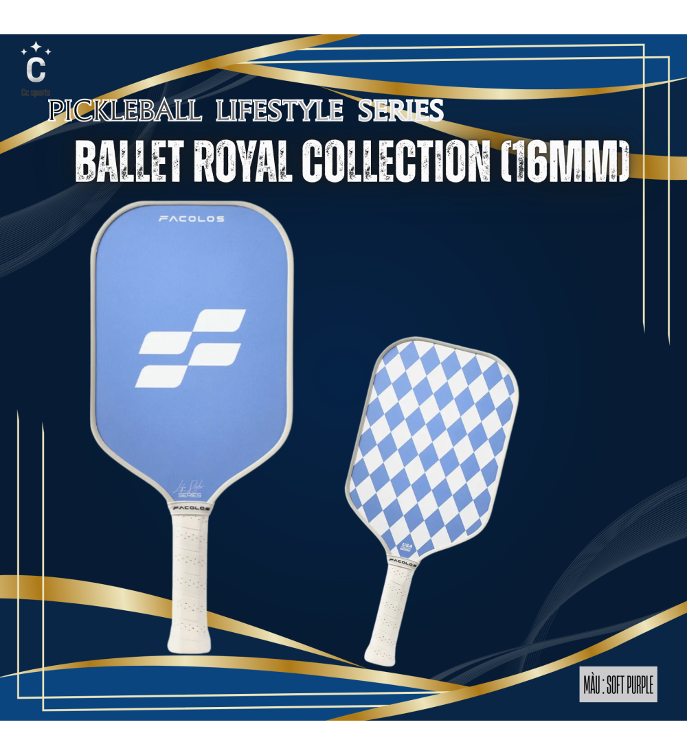 Vợt Pickleball Lifestyle Series – Ballet Royal Collection (16mm)