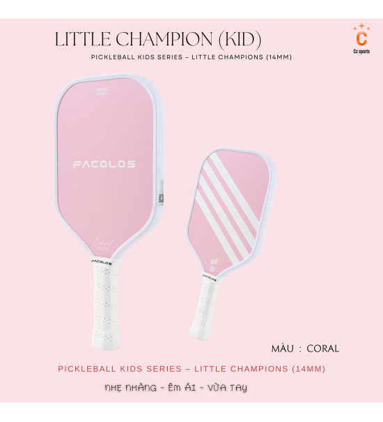 Vợt Pickleball Kids Series – Little Champions (14mm)