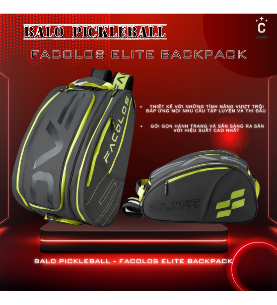 Balo Pickleball – Facolos Elite Backpack