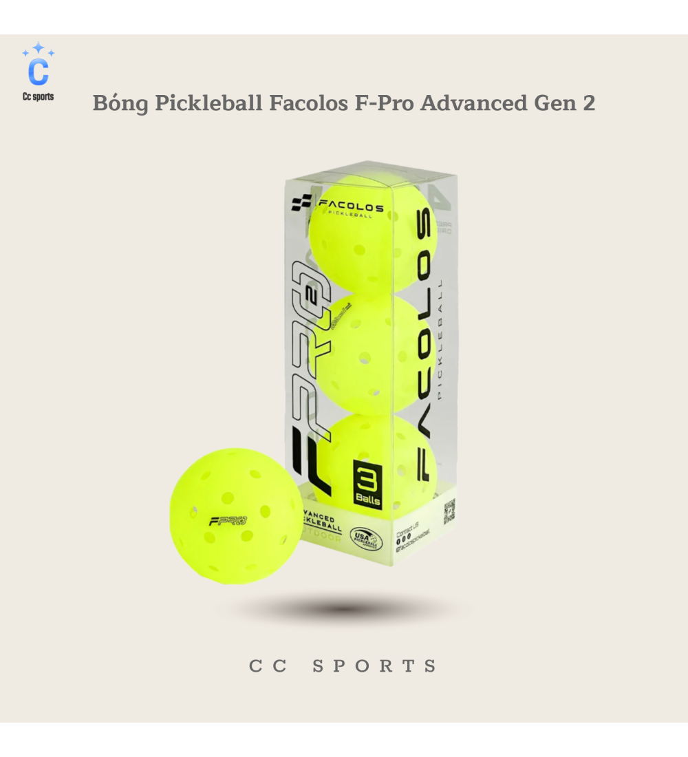 6 Bóng Pickleball Facolos F-Pro Advanced Gen 2