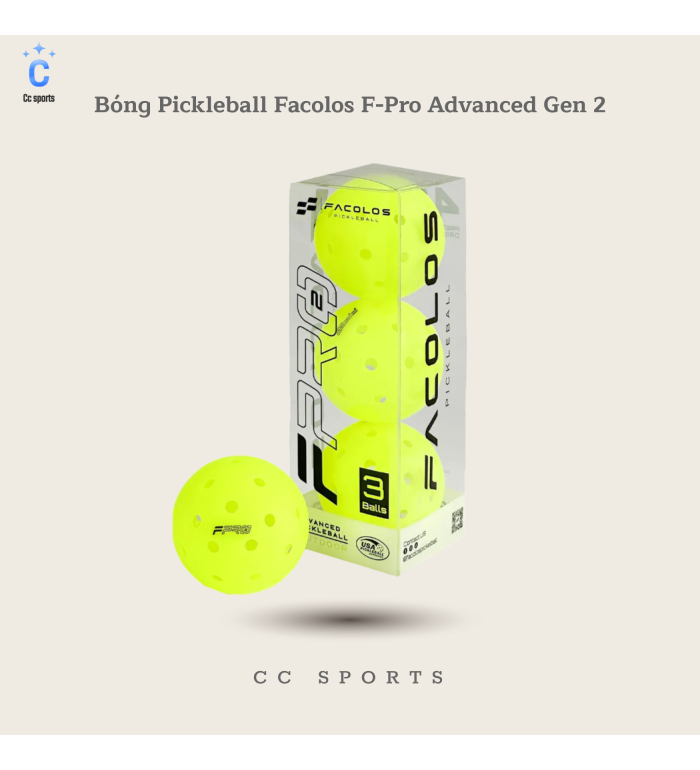 6 Bóng Pickleball Facolos F-Pro Advanced Gen 2