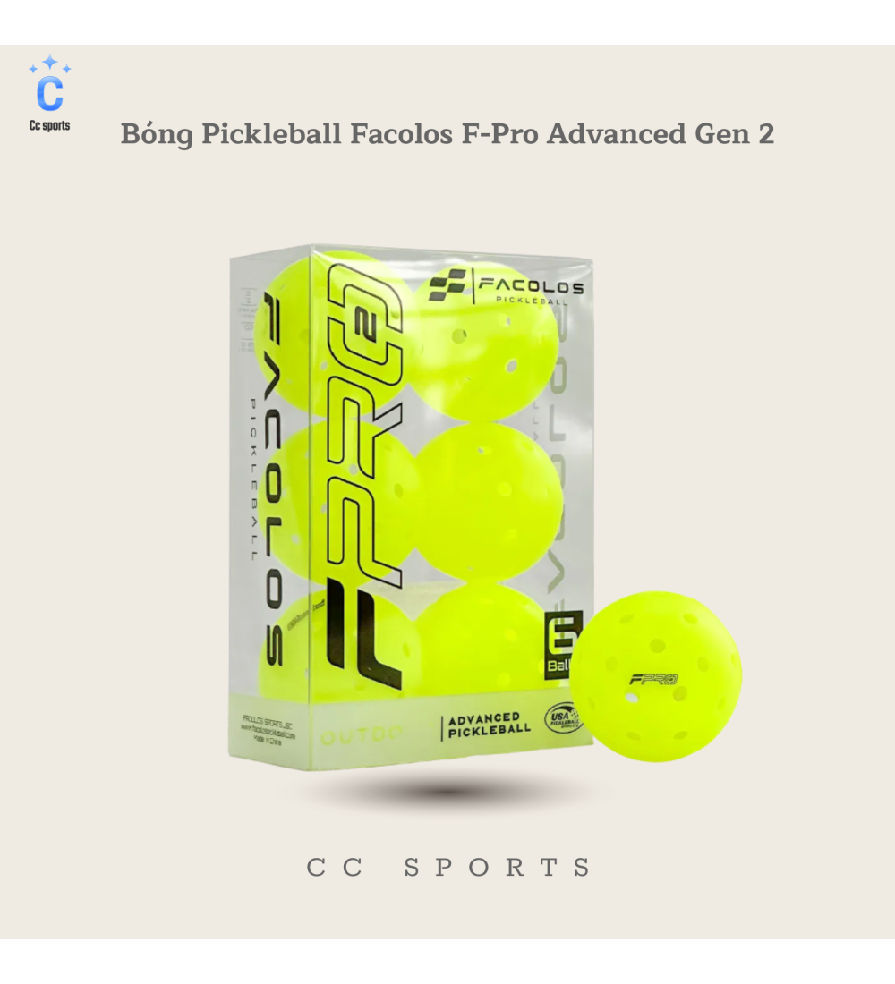 6 Bóng Pickleball Facolos F-Pro Advanced Gen 2