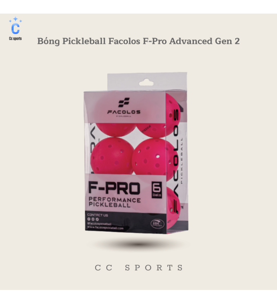 6 Bóng Pickleball Facolos F-Pro Advanced Gen 2