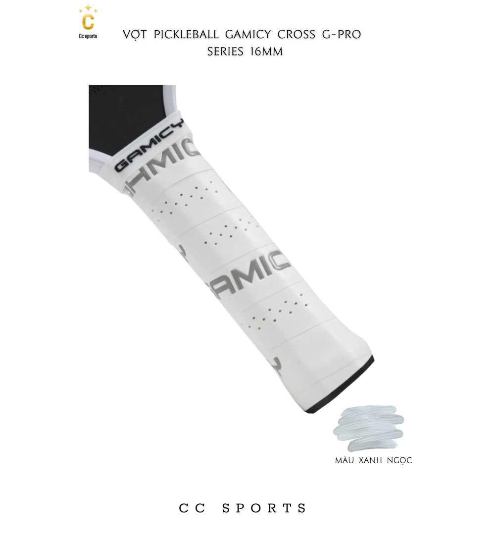 Vợt Pickleball Gamicy Cross G-Pro Series 16mm- Màu Xanh Ngọc