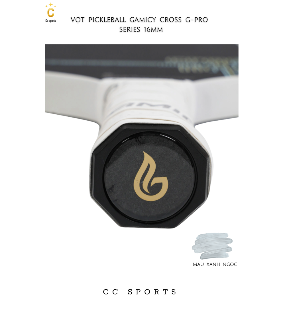 Vợt Pickleball Gamicy Cross G-Pro Series 16mm- Màu Xanh Ngọc
