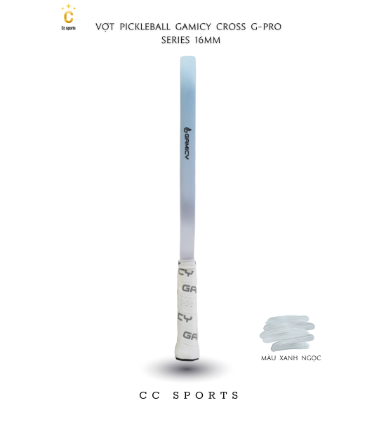 Vợt Pickleball Gamicy Cross G-Pro Series 16mm- Màu Xanh Ngọc