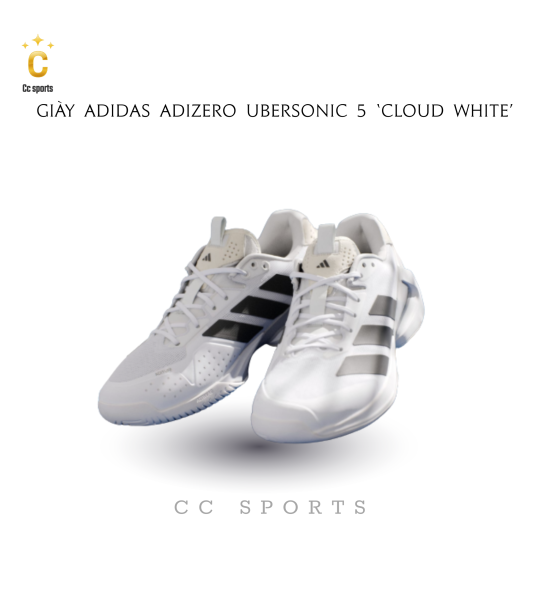 Giày Tennis/Pickleball adidas Adizero Ubersonic 5 ‘Cloud White’ IE1376